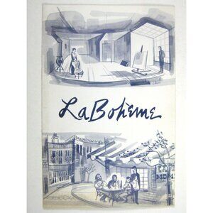 La Boheme Puccini Opera Program 1962 Seton Hall University Albanese Tagliavini
